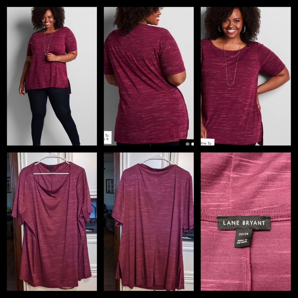 Lane Bryant Perfect Sleeve Boatneck Tunic 22/24